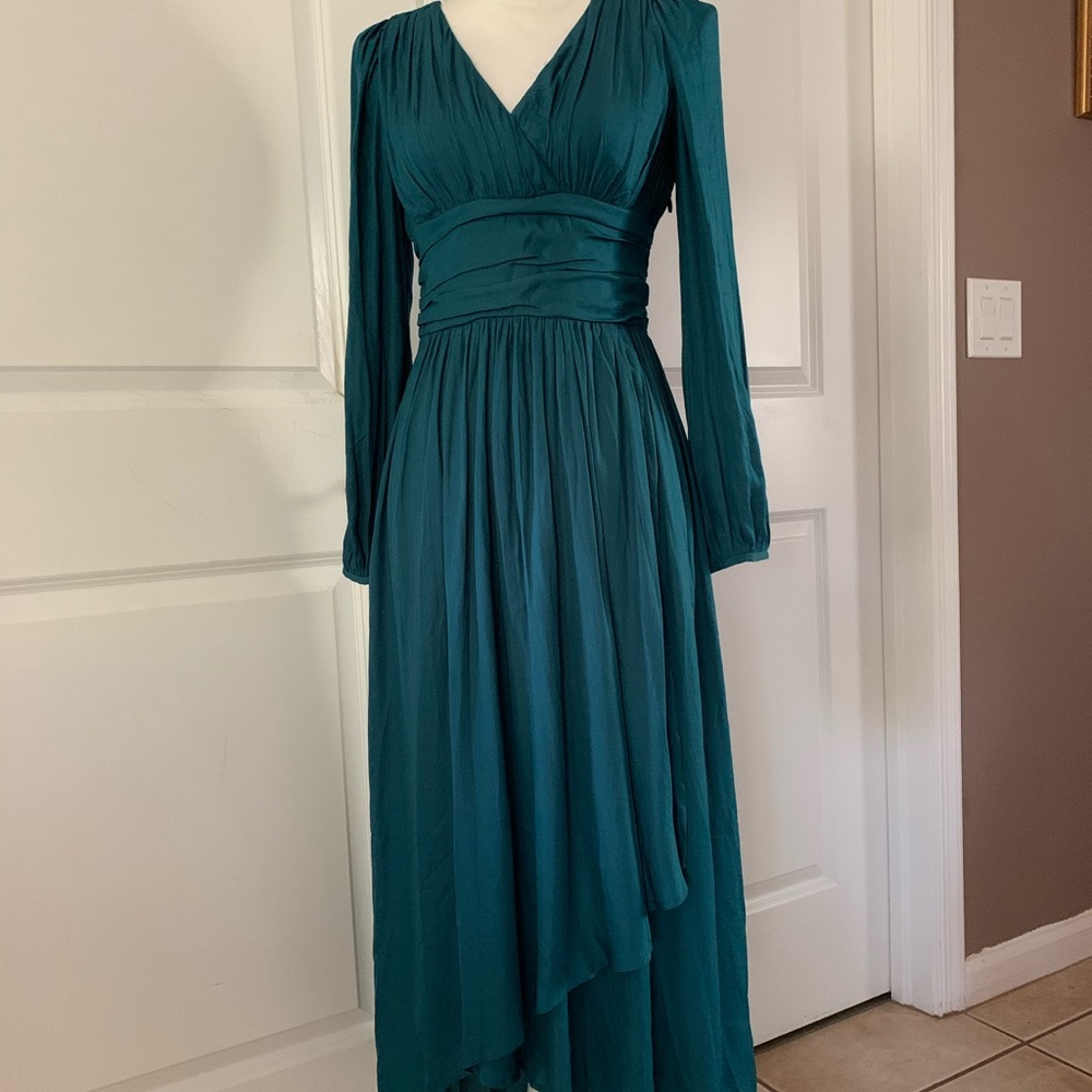 Anthropologie Teal High Low Dress - Picture 5 of 15